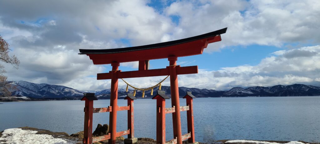 田沢湖 御座石神社 鳥居