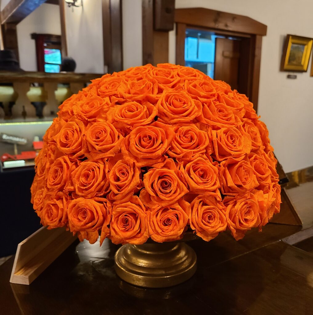 上高地帝国ホテル　バラの装花