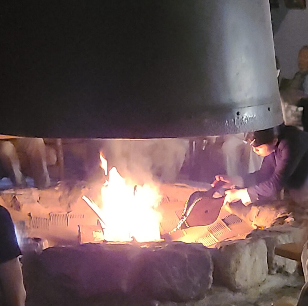 上高地帝国ホテル　マントルピース点火式