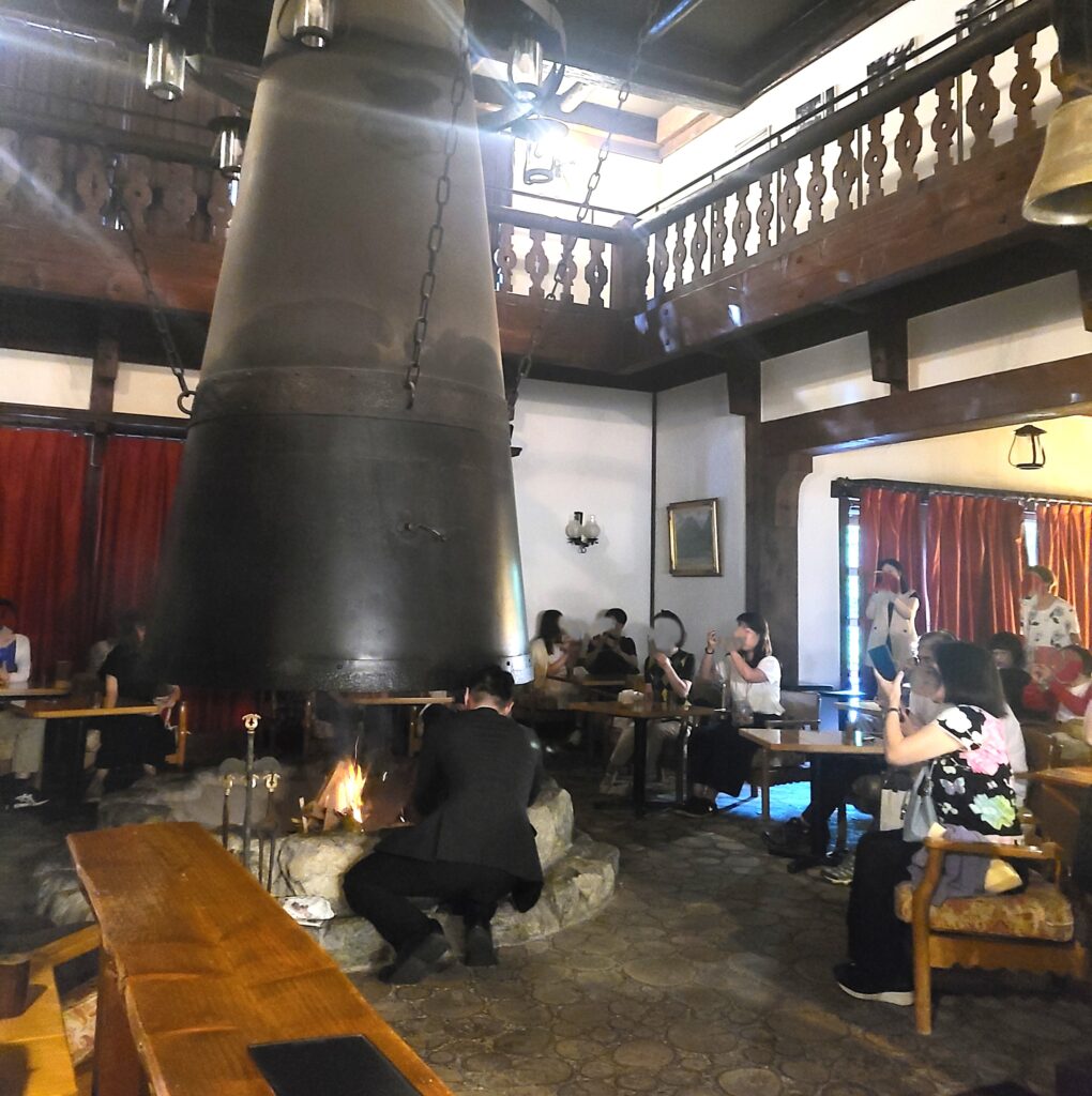 上高地帝国ホテル　マントルピース点火式