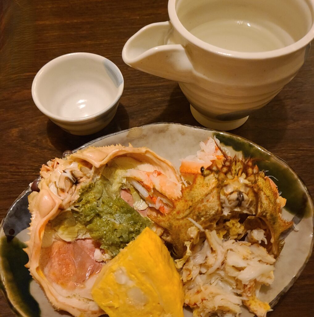 弘前　地元居酒屋　カニ料理　地酒