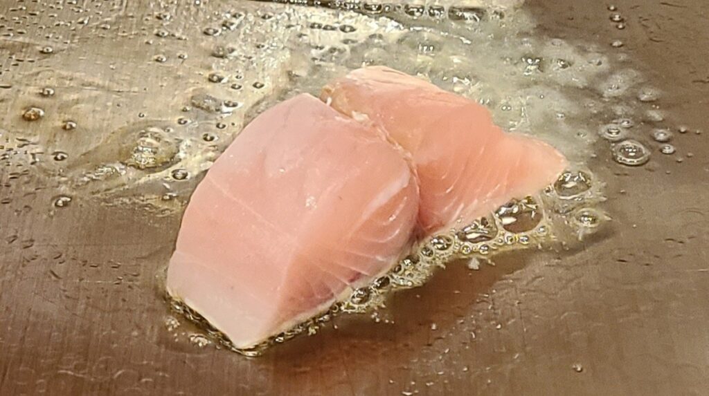 上高地帝国ホテル　あずさ庵　鉄板焼き　鰆