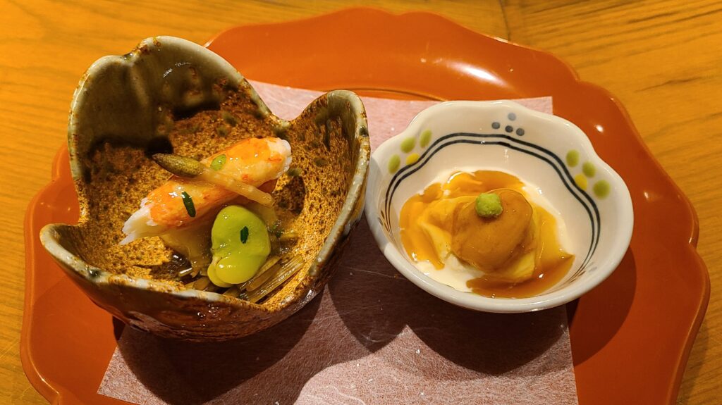 上高地帝国ホテル　あずさ庵　鉄板焼き　前菜